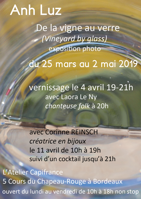 flyer de l'expo De la vigne au verre