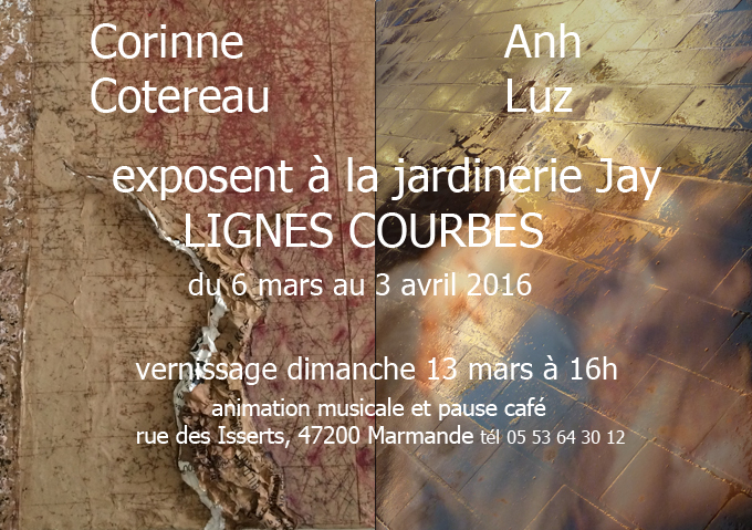 affiche de l'exposition LIGNES COURBES/ poster of the exhibition CURVED LINES